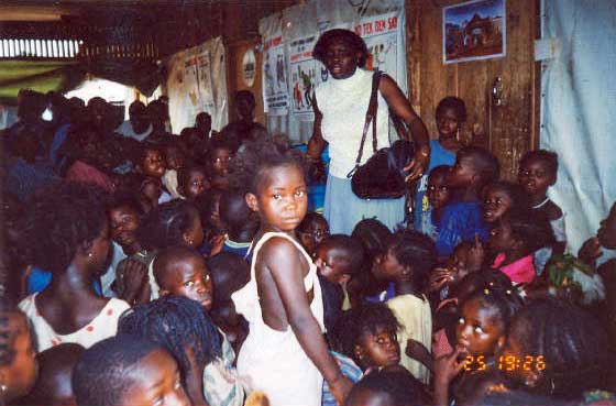 Visit to Alberdeen Camp,
                Freetown, SIerra Leone